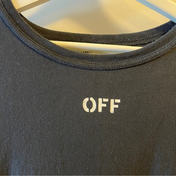 Off white spray paint logo long sleeve tee men’s size medium - Picture 3 of 10
